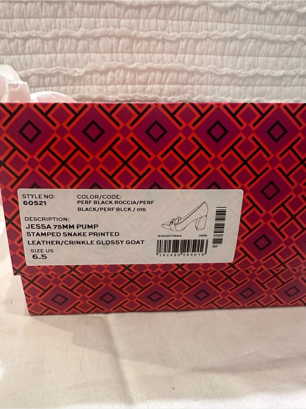 Tory Burch Jessa Snake Print Pump Leather Sie 6.5